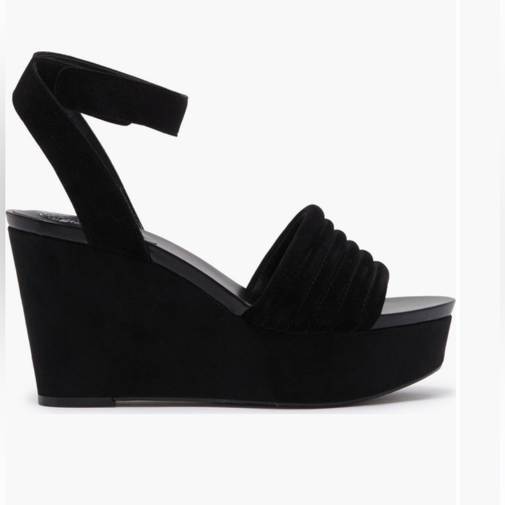 Black Vince camuto wedge sandal - Picture 3 of 11